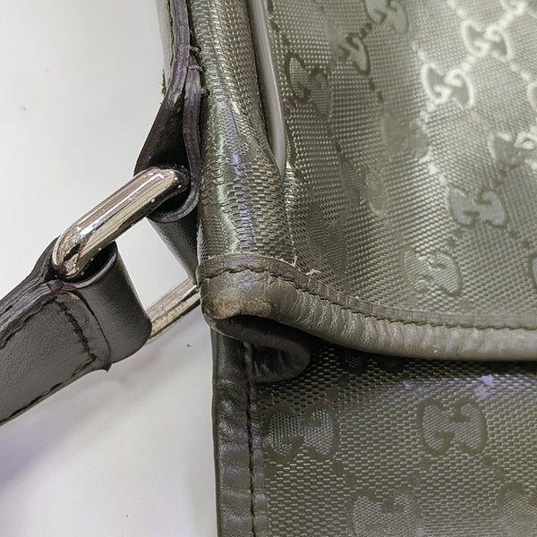 GG Imprime Monogram Coated Canvas Green