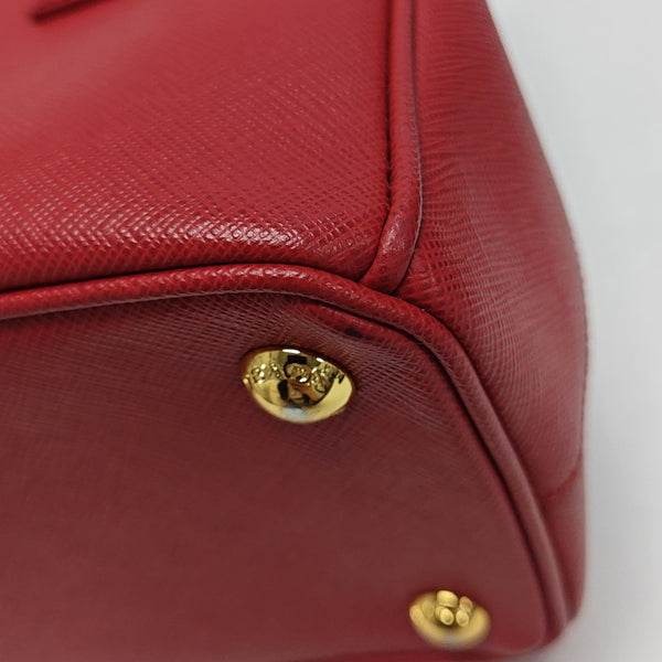 Galleria Small Saffiano Calfskin Red