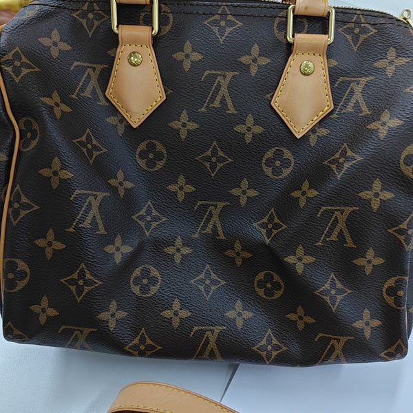 SPEEDY 25 Monogram Coated Canvas Brown