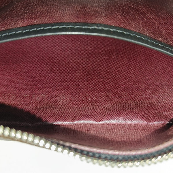 Monogram Coated Canvas Clutch Brown