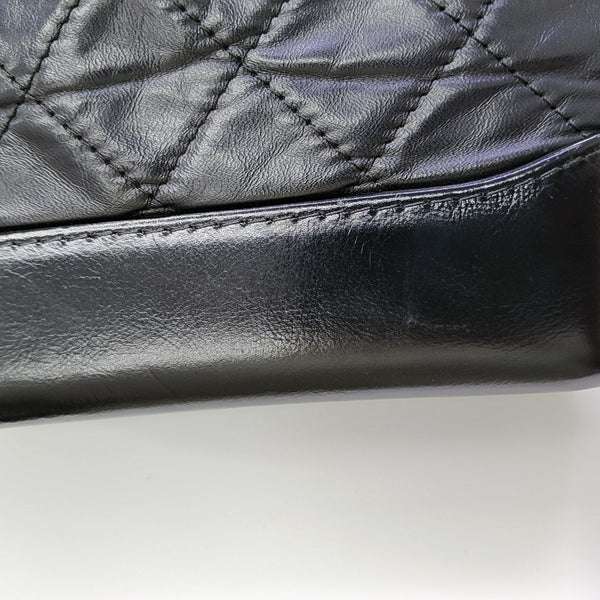 GABRIELLE Small Quilted Calfskin Black