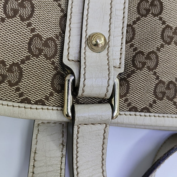 Jolicoeur Medium Monogram Coated Canvas Beige