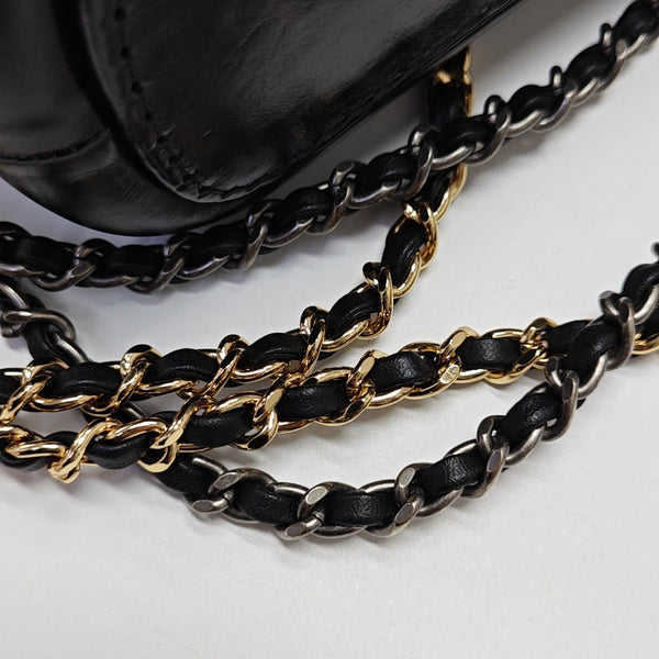 GABRIELLE Small Quilted Calfskin Black