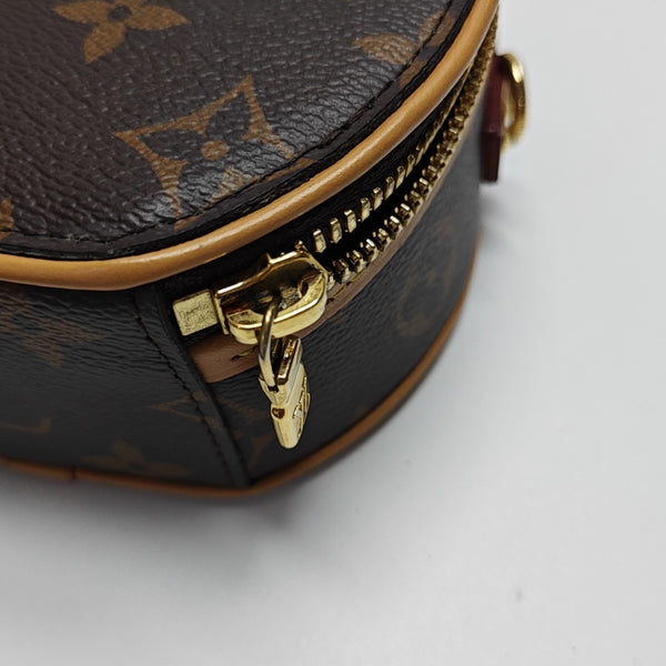 BOITE CHAPEAU Mini Monogram Coated Canvas Brown