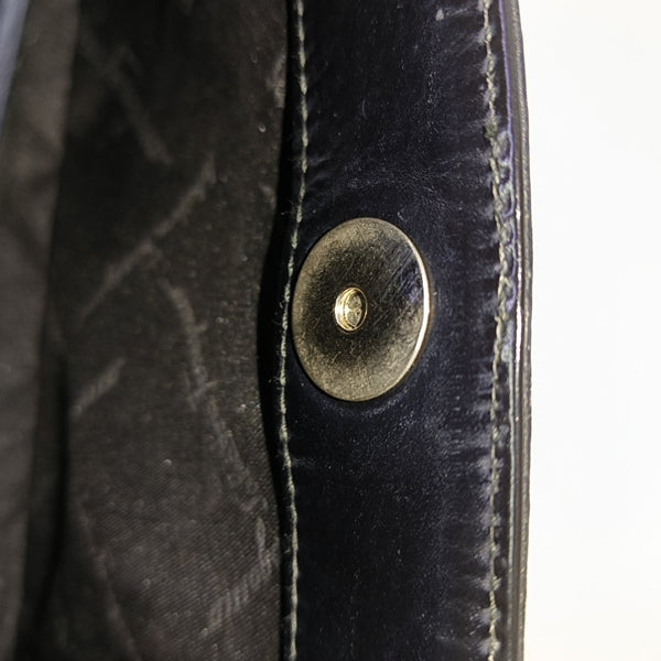 Calfskin Top Handle Bag Black