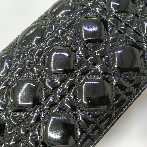 Lady Dior Medium Cannage Patent Leather Black