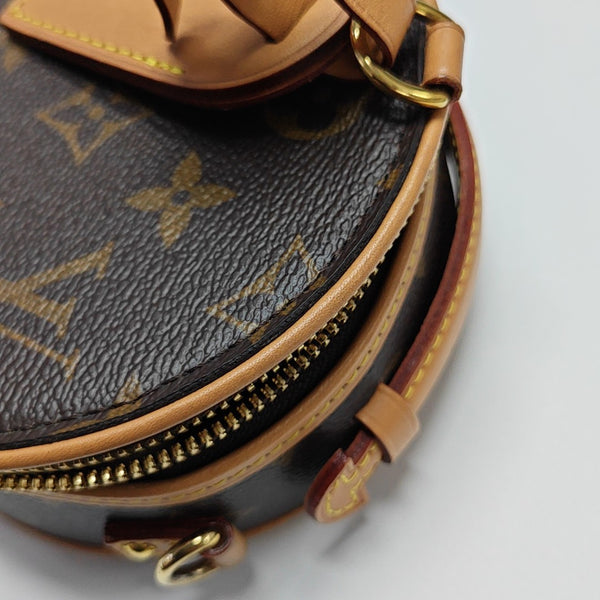 BOITE CHAPEAU Mini Monogram Coated Canvas Brown