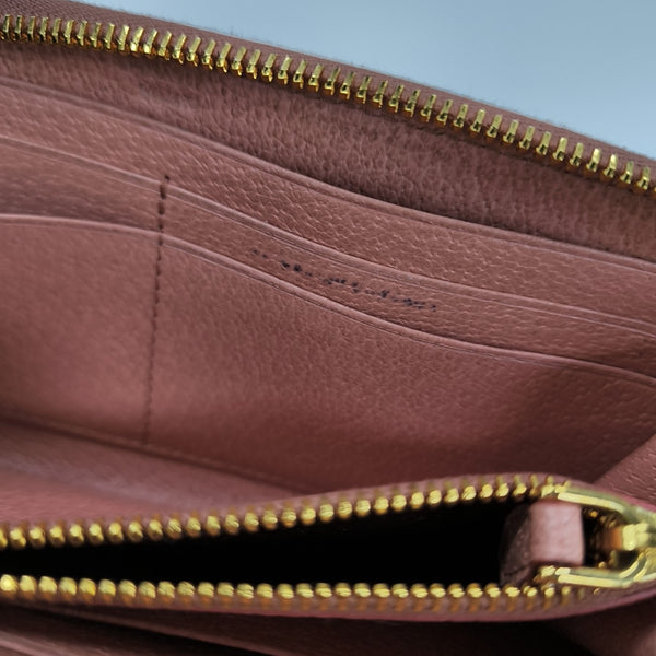 Zippy Wallet Calfskin Pink Wallet