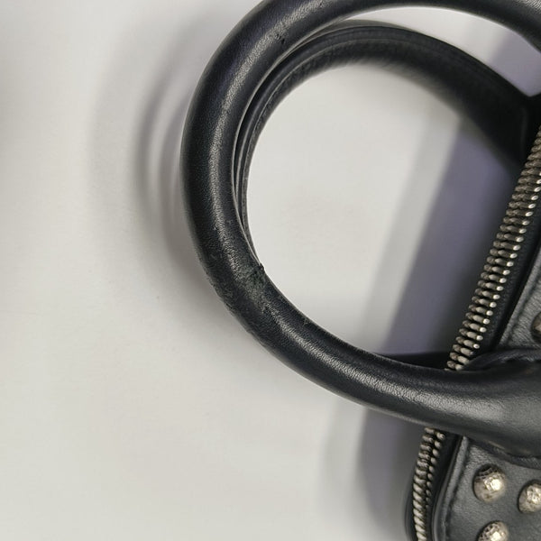 Calfskin Top Handle Bag Black