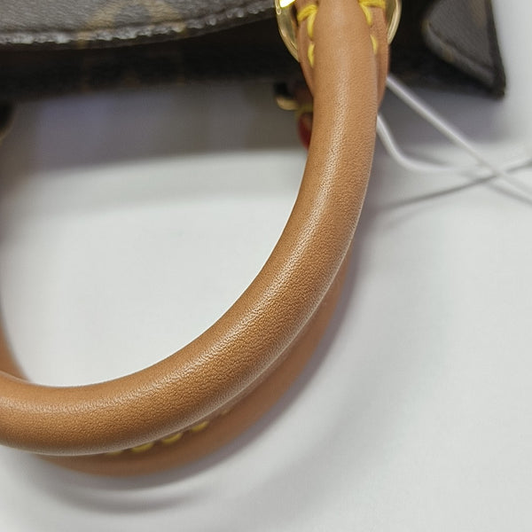 SAC PLAT Mini Monogram Coated Canvas Brown