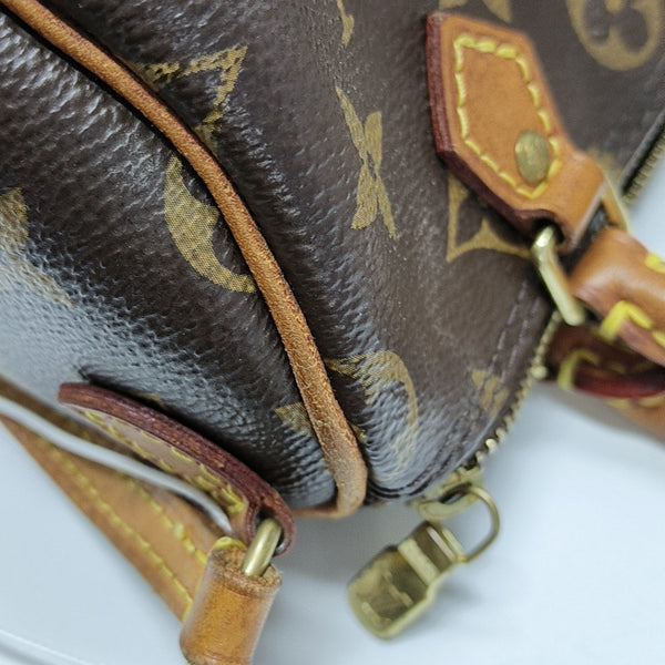 SPEEDY Nano Monogram Coated Canvas Brown