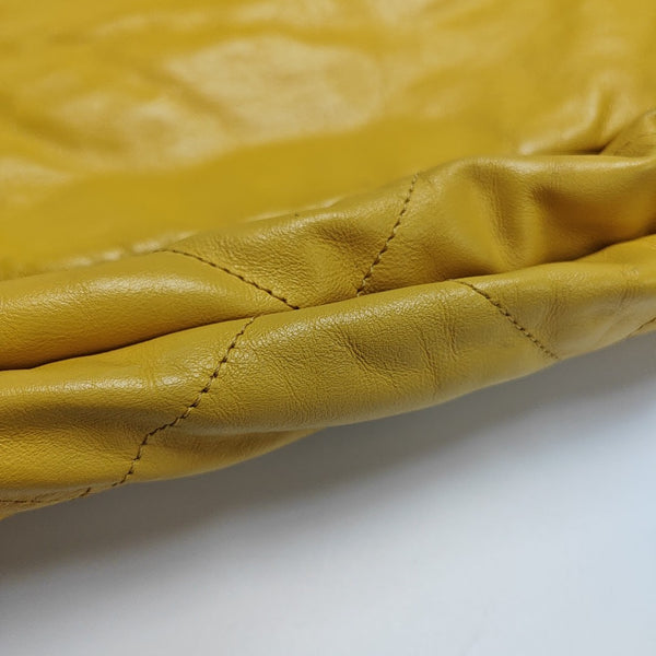 CHANEL 22 Small Quilted Calfskin Yellow