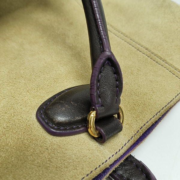 Suede Shoulder Bag Beige