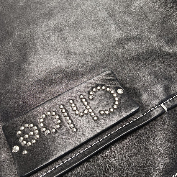 Lambskin Top Handle Bag Black