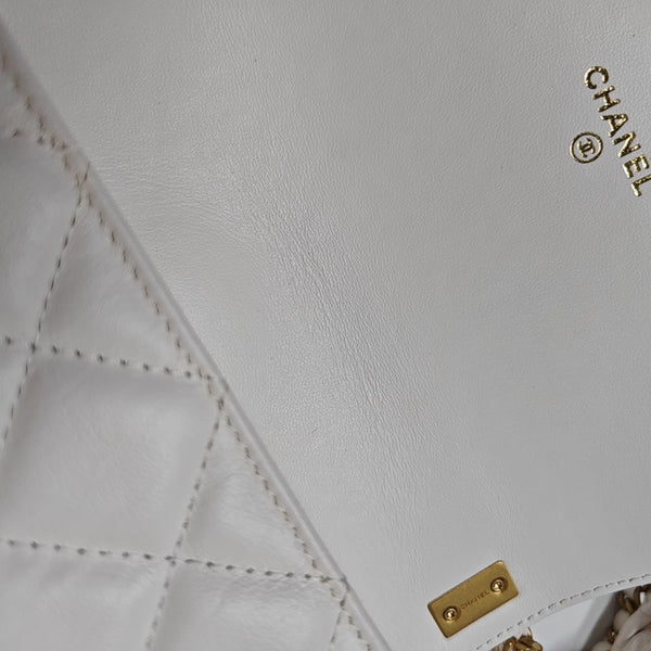WOC Quilted Calfskin White