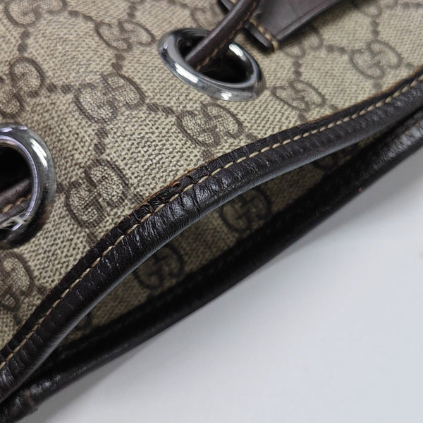 Monogram Coated Canvas Backpack Beige