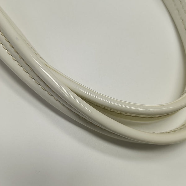 Coated Canvas Top Handle Bag White
