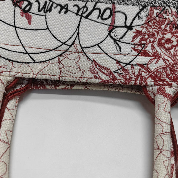 Book Tote Medium Fabric Red