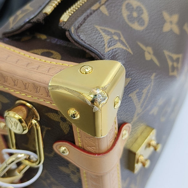 SIDE TRUNK MM Monogram Coated Canvas Brown
