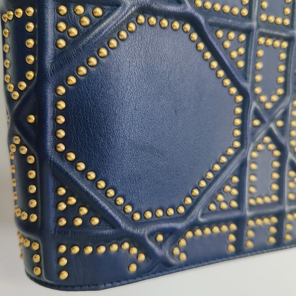 Diorama Cannage Calfskin Blue