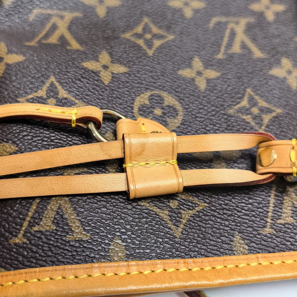 NEVERFULL MM Monogram Coated Canvas Brown