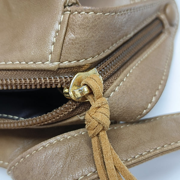 Lambskin Shoulder Bag Brown
