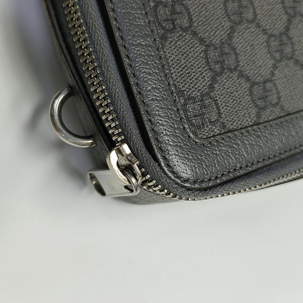 Ophidia Mini Monogram Coated Canvas Gray