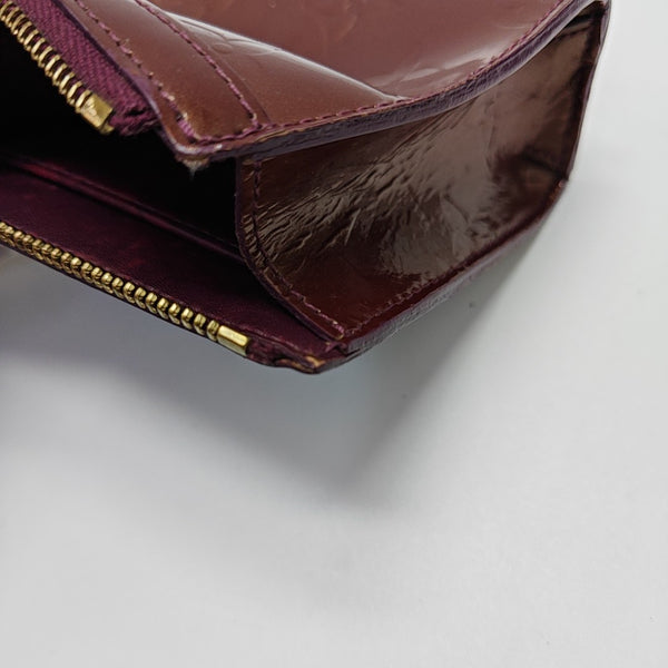 Monogram Patent Leather Clutch Red