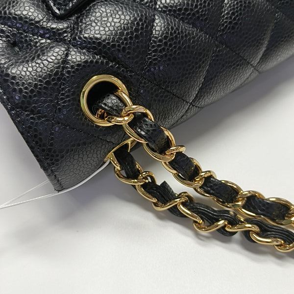 CLASSIC FLAP Jumbo Quilted Grained Calfskin Black