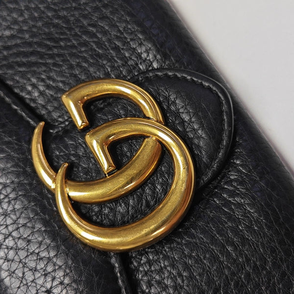 GG Marmont Super Mini Calfskin Black Wallet