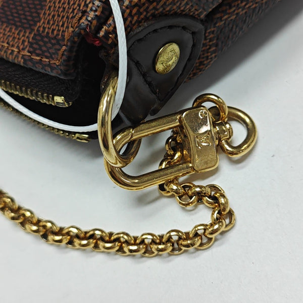 EVA Damier Ebene Coated Canvas Brown