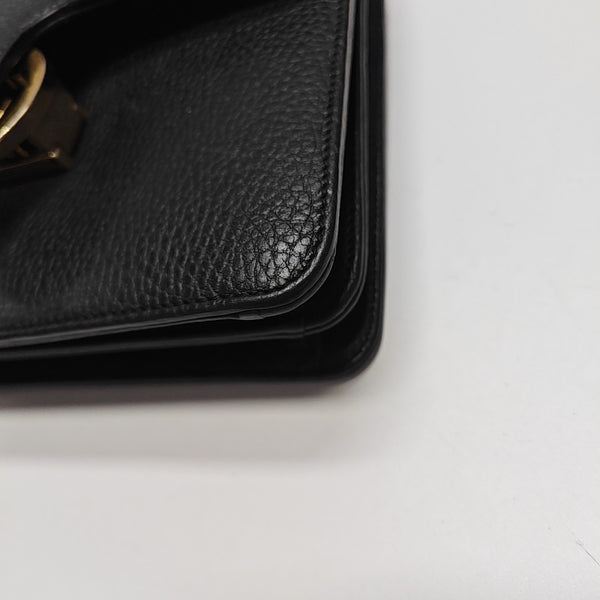 Interlocking G Small Calfskin Black