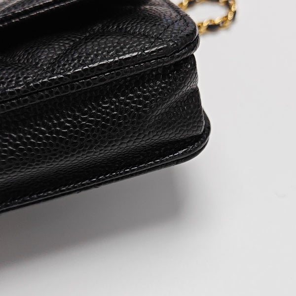 WOC Quilted Grained Calfskin Black