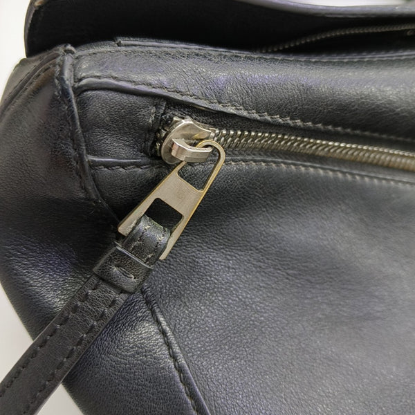 Puzzle Small Quilted Calfskin Black