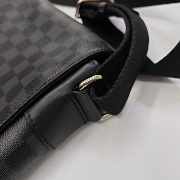 DISTRICT MM Damier Graphite Coated Canvas Gray