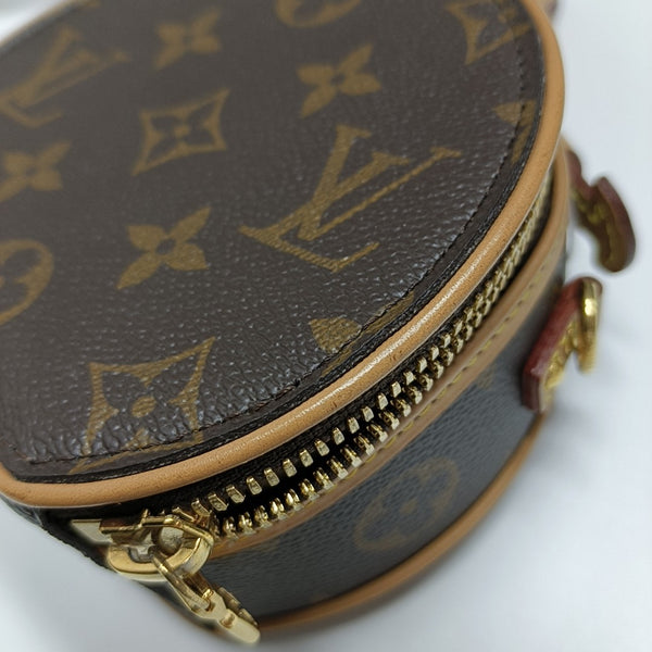 BOITE CHAPEAU Mini Monogram Coated Canvas Brown