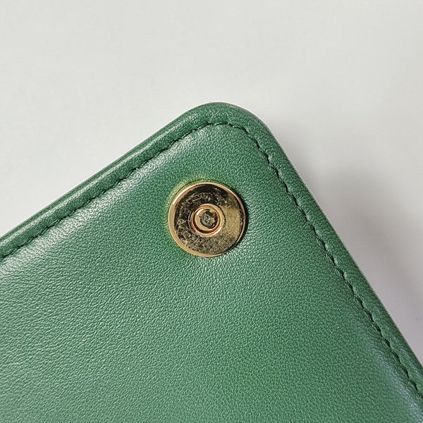 My Miu Quilted Lambskin Green