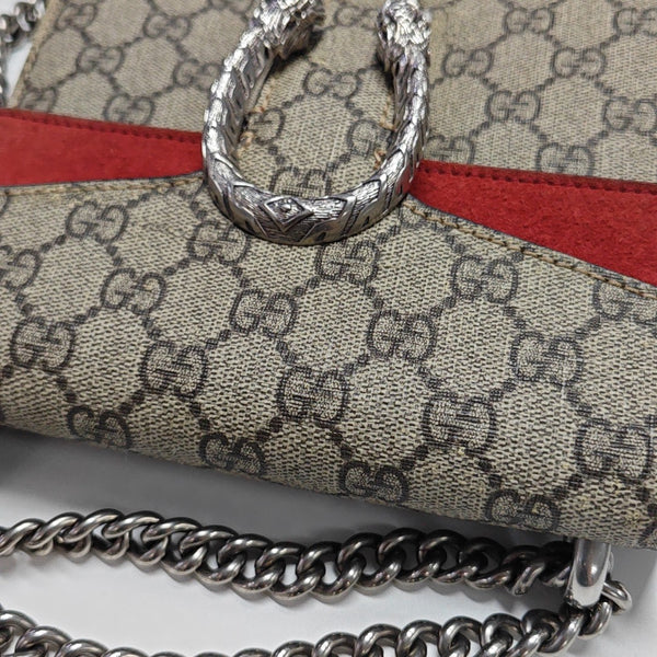 Dionysus Mini Monogram Coated Canvas Beige