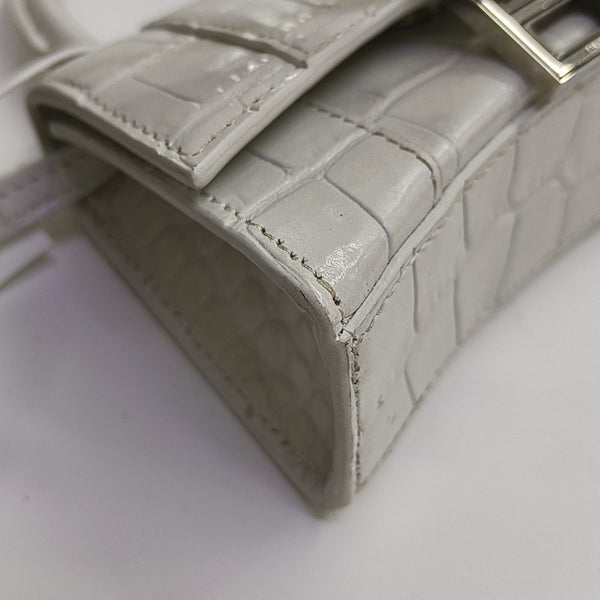 Hourglass Mini Calfskin White