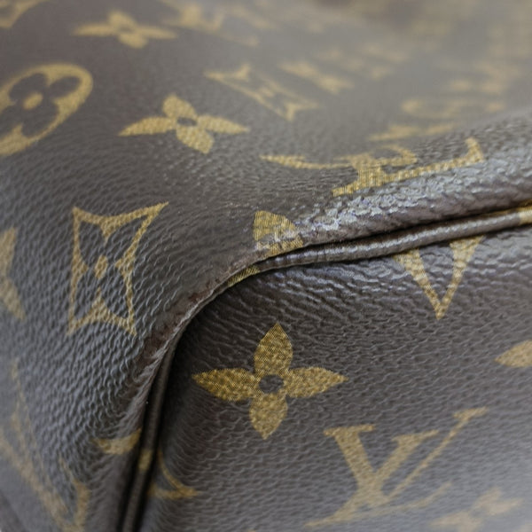 NEVERFULL MM Monogram Coated Canvas Brown