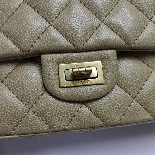 2.55 227 Quilted Grained Calfskin Beige