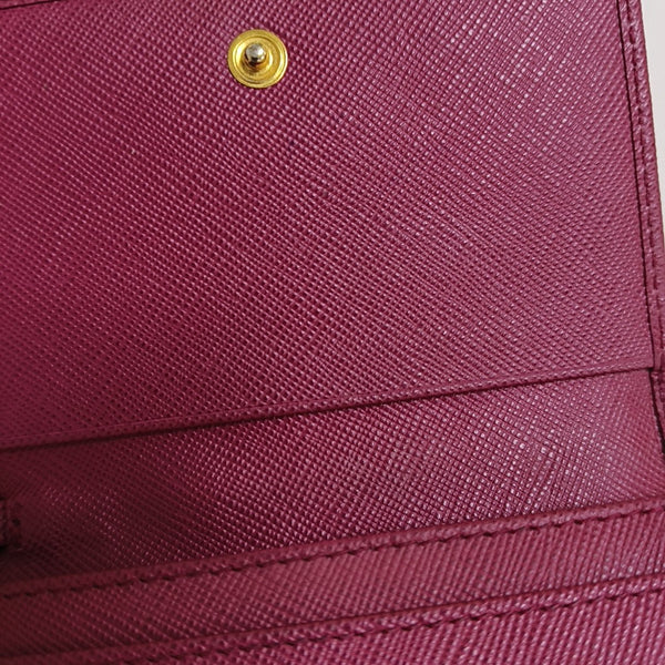 Saffiano Calfskin Card Holder Red