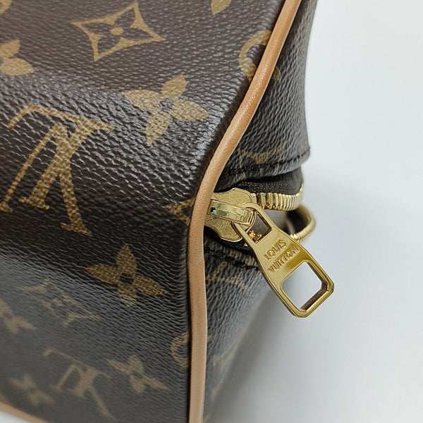 Monogram Coated Canvas Top Handle Bag Brown
