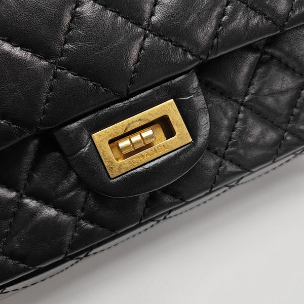 2.55 225 (small) Quilted Calfskin Black