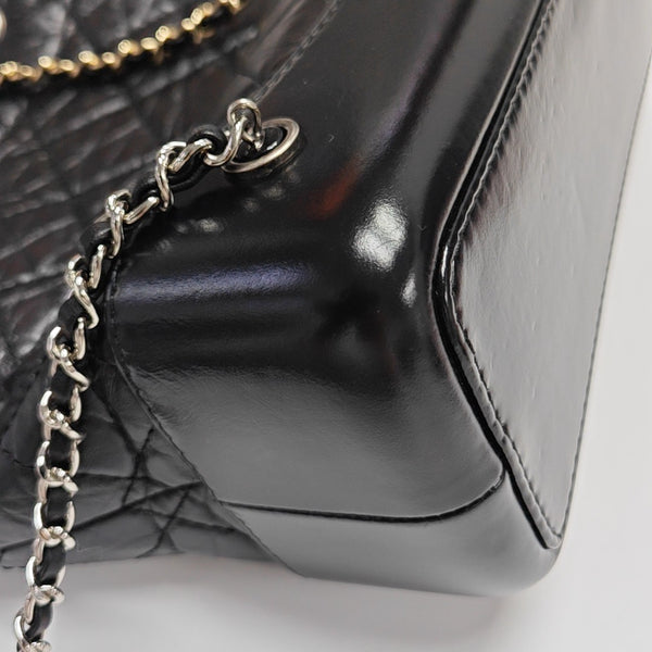 GABRIELLE Small Quilted Calfskin Black