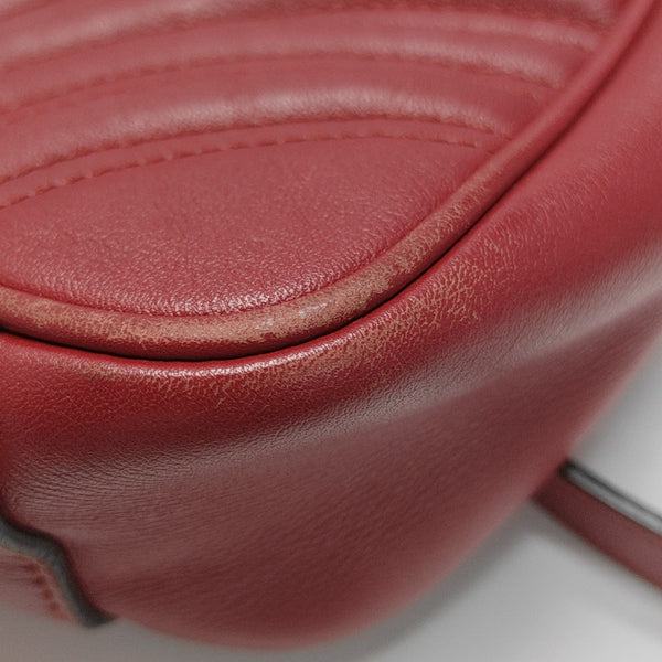 GG Marmont Medium Quilted Calfskin Red
