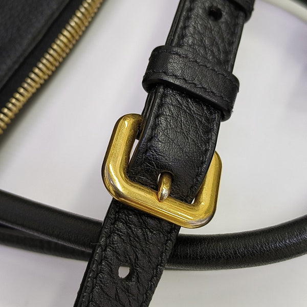 Vitello Phenix Camera Bag Saffiano Calfskin Black