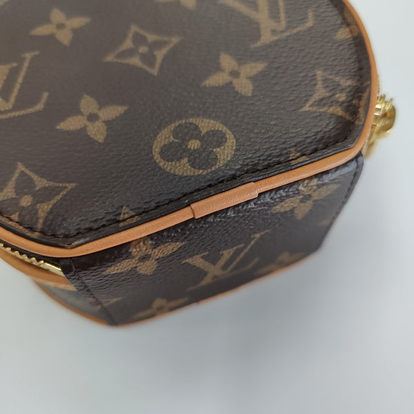 BOITE CHAPEAU Mini Monogram Coated Canvas Brown