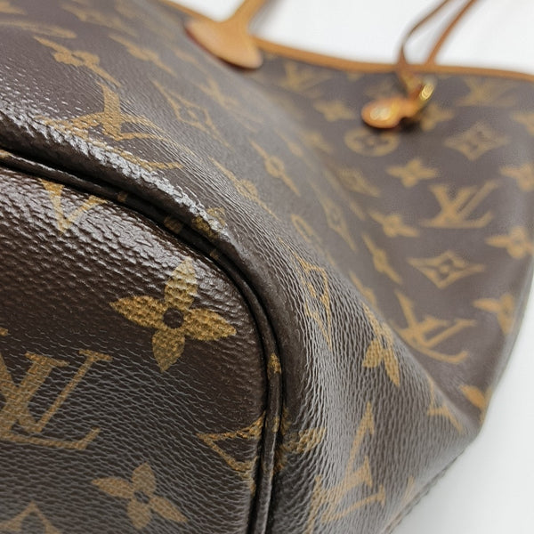 NEVERFULL MM Monogram Coated Canvas Brown