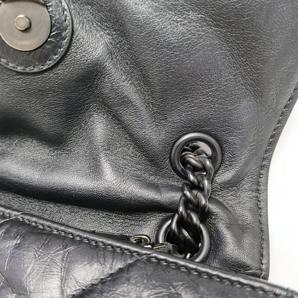 Crush Small Quilted Calfskin Black